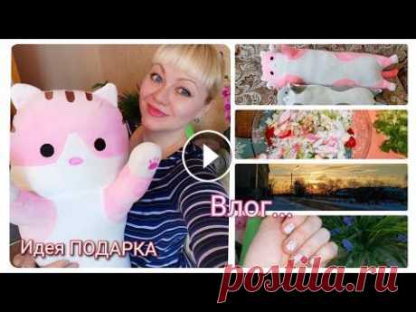 Новый день) Мои габариты/Идея ПОДАРКА с Вайлдберриз(подушка-кошка-антистресс) Красивый Закат/Влог Идея подарка дочке к 8 марта,празднику с Вайлдберриз(подушка-батон-кошка).Светоотражающий маникюр,на этот раз серебро.Влог...(опять бегом по Елизово, ...