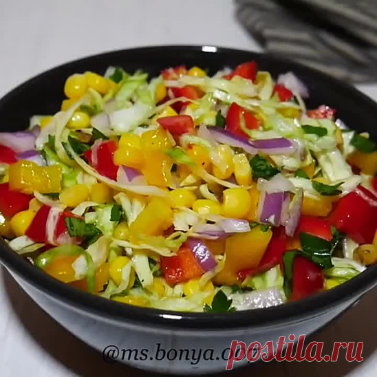 Свежий быстрый витаминный салат