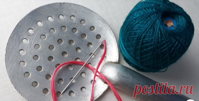 Использование шумовки не по прямому назначению. Потрясающая вышивка в два счета Этот необычный вариант вышивки подойдет любой мастерице, от начинающей до профи.