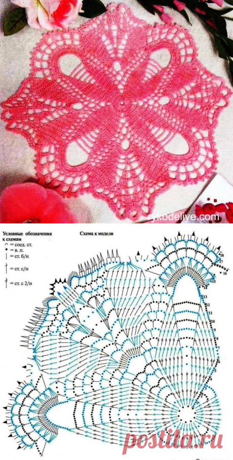Розовая салфетка