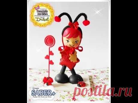 Passo a Passo Menina Joaninha em eva 3d