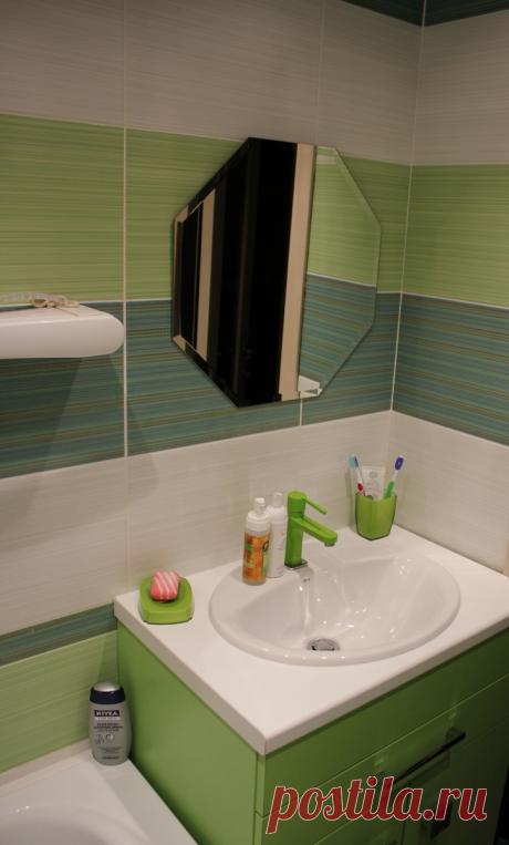 Бюджетный ремонт в ванной комнате молодой семьи