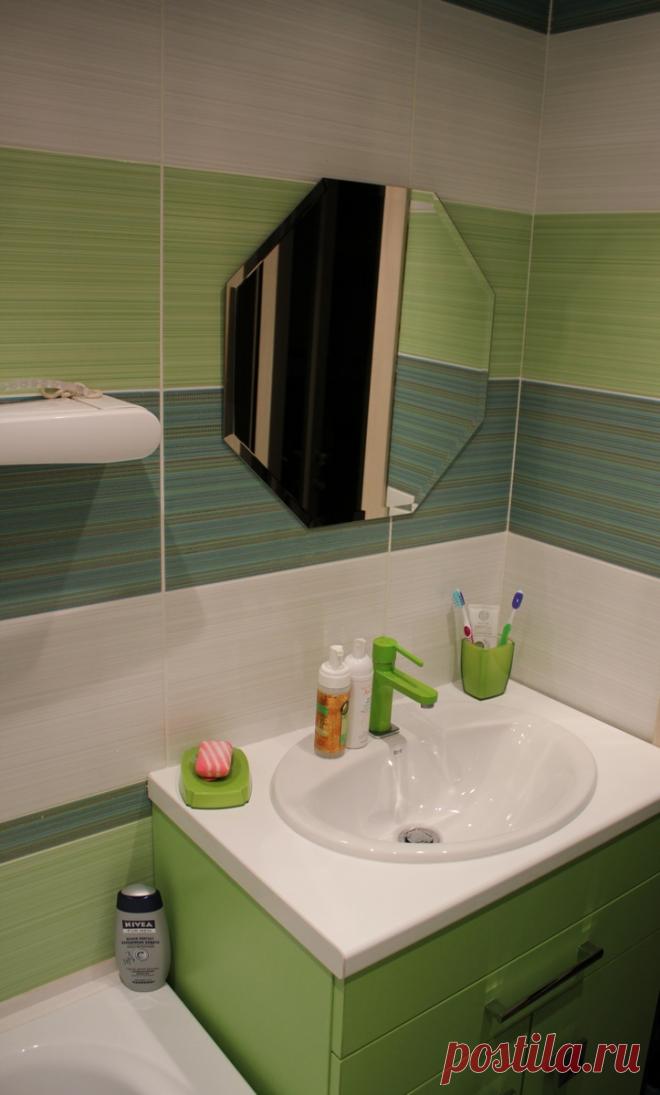 Бюджетный ремонт в ванной комнате молодой семьи