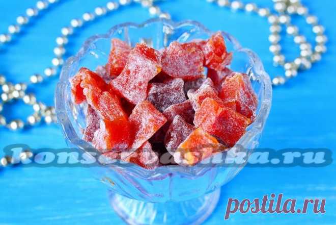 Цукаты из тыквы с апельсином и корицей