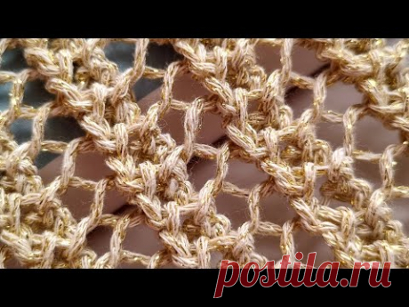 НРАВИТСЯ ВСЕМ!❤️ФАКТУРНАЯ СЕТОЧКА СПИЦАМИ "Кобра"🧶knitting pattern.