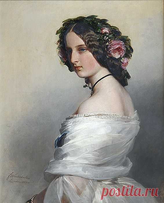 Леди Констанция Левесон-Гоуэр (1834-80), позднее герцогиня Вестминстер (картина) — Франц Ксавьер Винтерхальтер