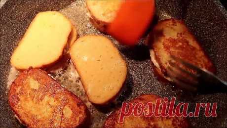 Гренки с творогом