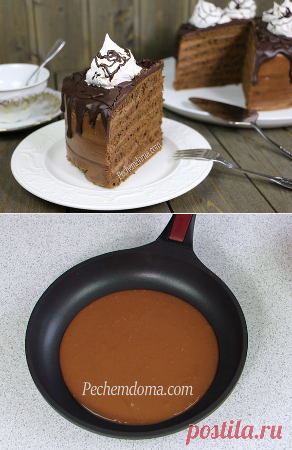 Pechemdoma.com | Шоколадный торт на сковороде
