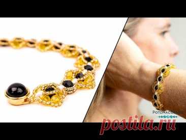 Helios Crystal Flora Bracelet - DIY Jewelry Making Tutorial by PotomacBeads