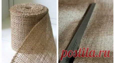 Взяла мешок, порезала на несколько полосок и нанесла немного клея. то что получилось – фантастика! — Мир интересного