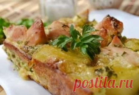 Картофельная запеканка с курицей
