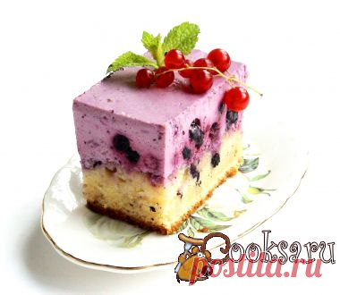 Йогуртовый пирог с черникой фото рецепт приготовления