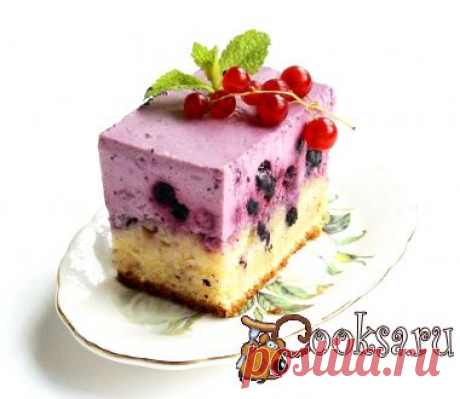 Йогуртовый пирог с черникой фото рецепт приготовления