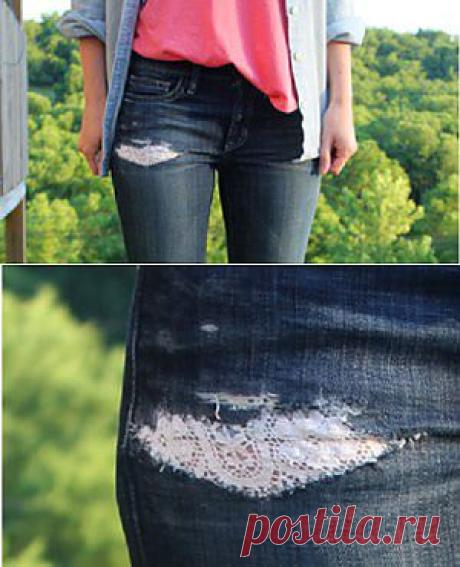 Простая переделка джинс, МК | Переделки | Само Совершенство