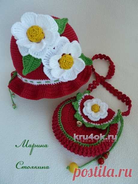Шапочка и сумочка крючком. Работы Марины Стоякиной - вязание крючком на kru4ok.ru