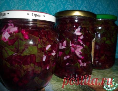 Маринованная свекольная ботва – кулинарный рецепт