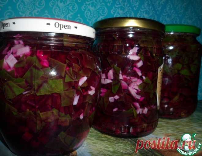 Маринованная свекольная ботва – кулинарный рецепт