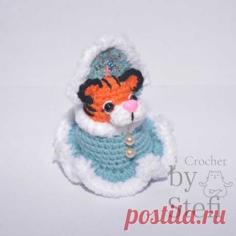 Тигруля Снегурочка амигуруми | Амигуруми