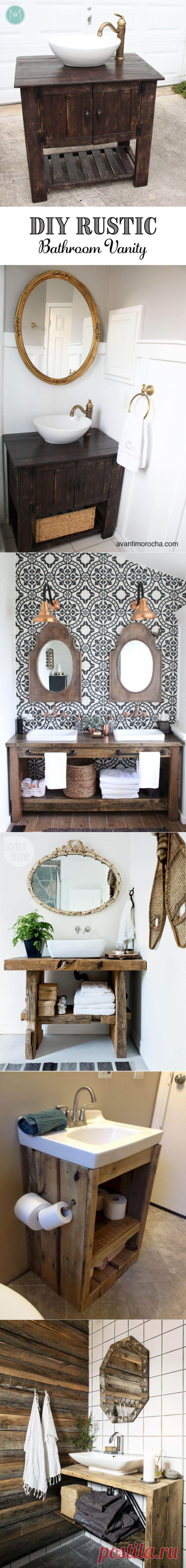 31+ Impressive DIY Rustic Farmhouse Bathroom Vanity Ideas