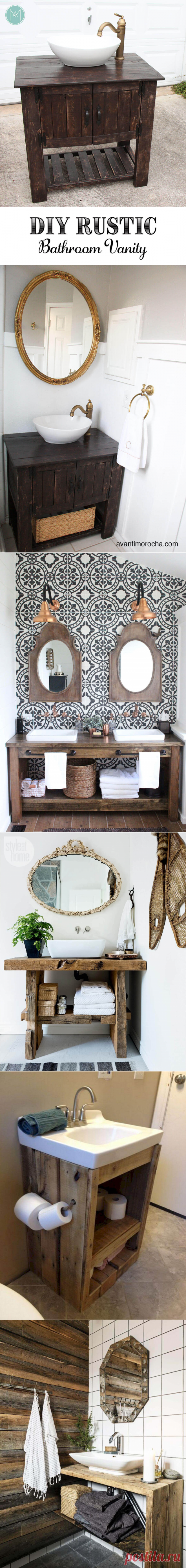 31+ Impressive DIY Rustic Farmhouse Bathroom Vanity Ideas