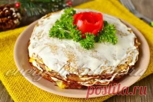 Печеночный торт из говяжьей печени: пошаговый рецепт