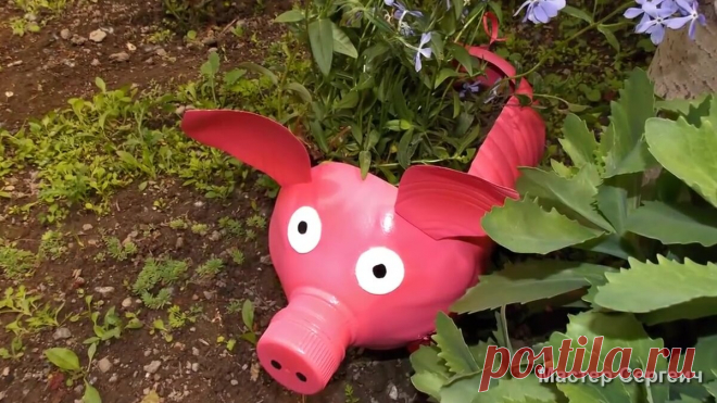 Забавная поделка из 5 литровой бутылки для дачи и сада всего за 1 вечер | Мастер Сергеич | Яндекс Дзен