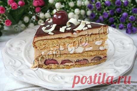Пышный медовый торт с зефиром и творожным кремом. Рецепт приготовления