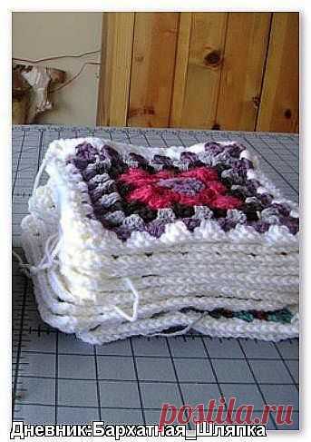 Как правильно обработать вязаные мотивы перед сшиванием..