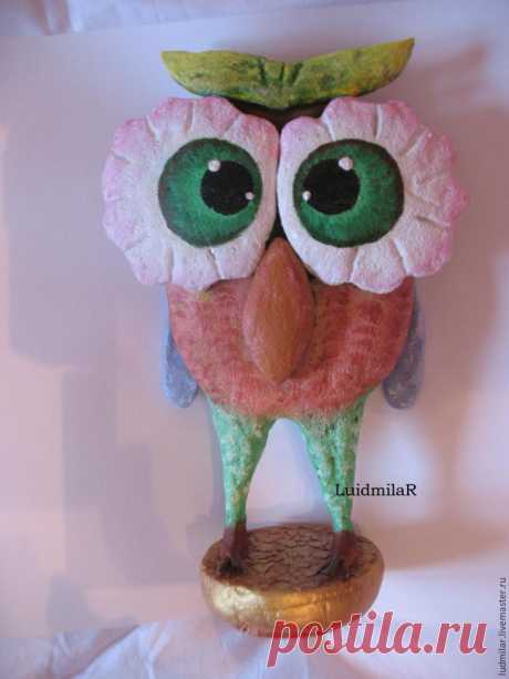 Делаем статуэтку &quot;Сова, несущая радость&quot; в технике папье-маше - Ярмарка Мастеров - ручная работа, handmade