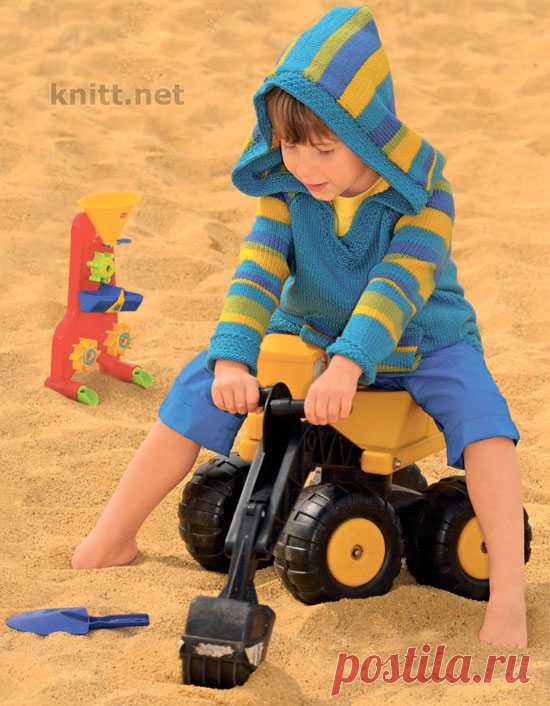 Пуловер с капюшоном для мальчика - knitt.net | Все о вязании