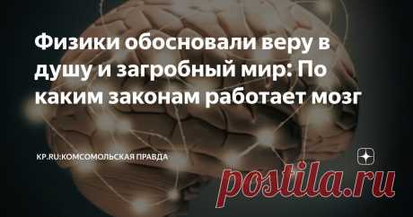 Физики обосновали веру в душу и загробный мир: По каким законам работает мозг Статья автора «KP.
