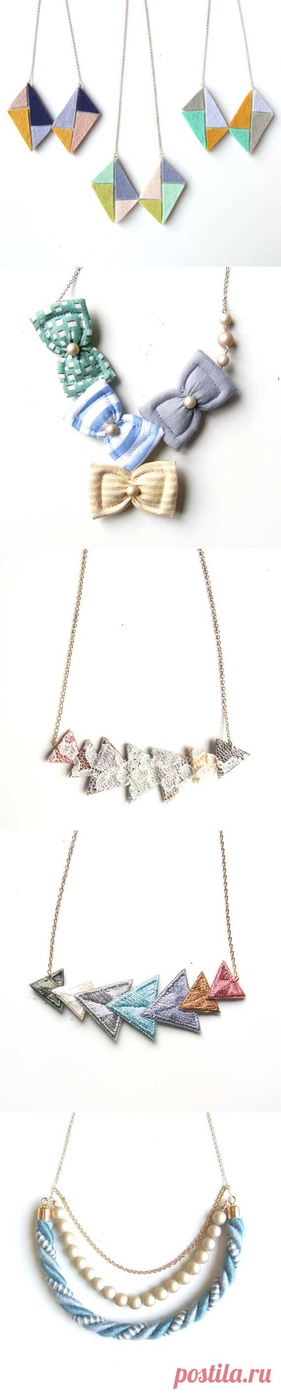 Шикарные колье из ткани(трафик) / Украшения и бижутерия / ВТОРАЯ УЛИЦА