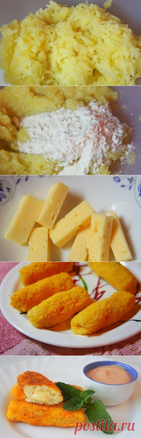 Как приготовить картофельные палочки с сыром - рецепт, ингридиенты и фотографии