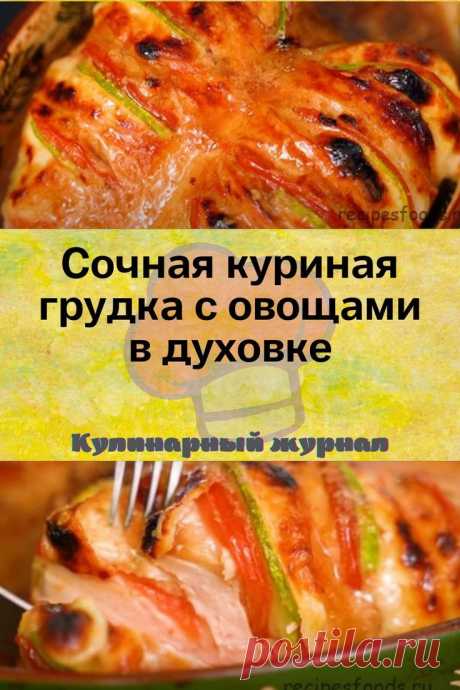 Сочная куриная грудка с овощами в духовке