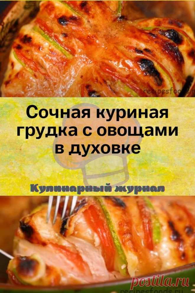 Сочная куриная грудка с овощами в духовке