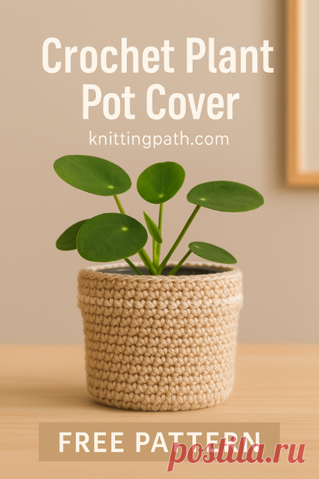 Crochet Plant Pot Cover Pattern (Free Pattern)