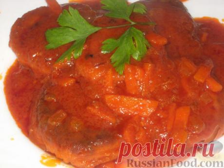 Рецепт: Котлеты из горбуши в овощном соусе на RussianFood.com