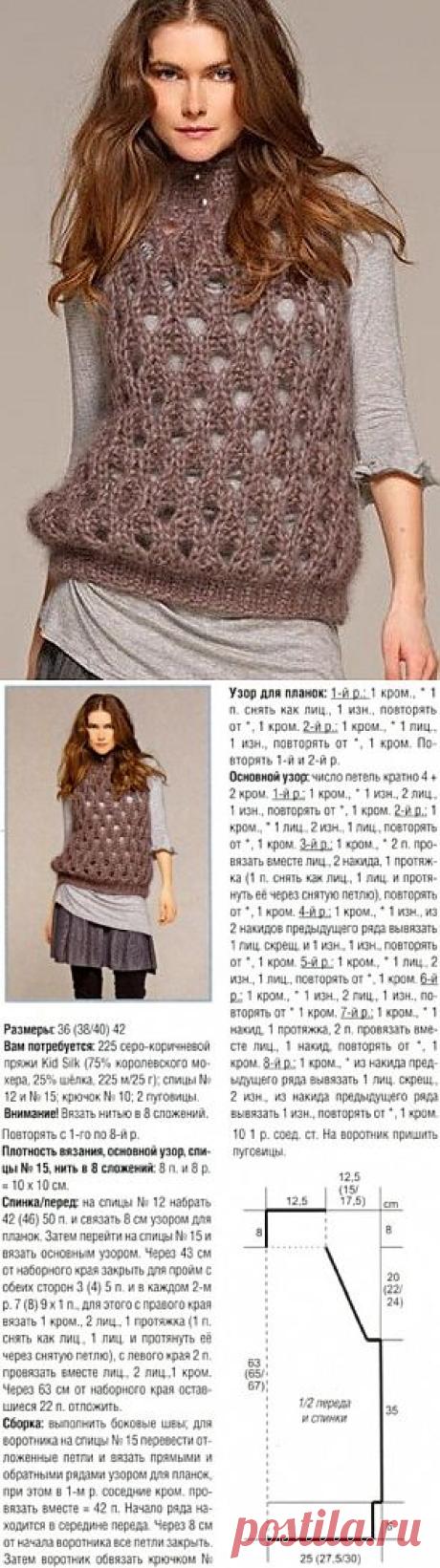 Жилет спицами / Вязание для женщин спицами. Схемы / PassionForum - мастер-классы по рукоделию