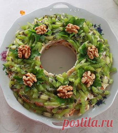 Рецепт салата Малахитовый браслет - Салаты на День рождения . 1001 ЕДА вкусные рецепты с фото!