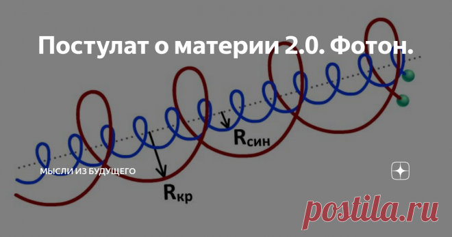Постулат о материи 2.0. Фотон. Статья о новом понимании мира элементарных частиц, в частности фотона.