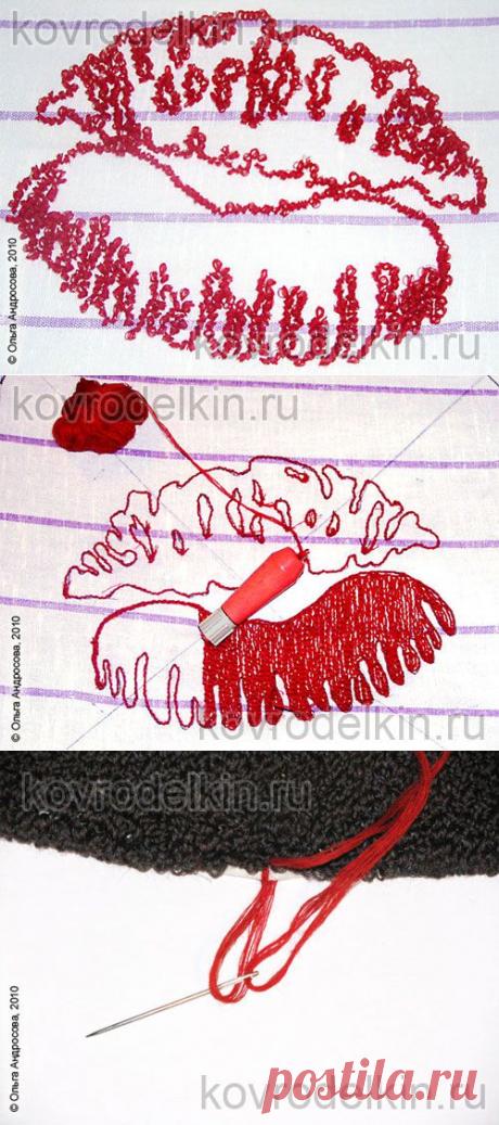 Учимся вышивать и делаем чехол на табуретку