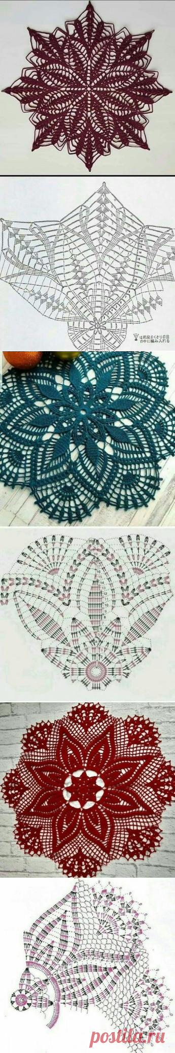 Подборка узоров крючком