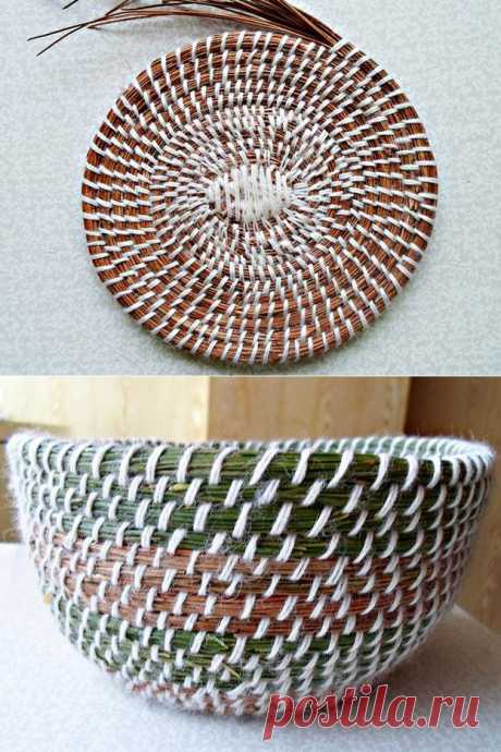 Как сделать корзинку из хвои