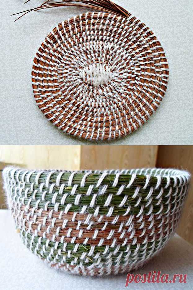 Как сделать корзинку из хвои