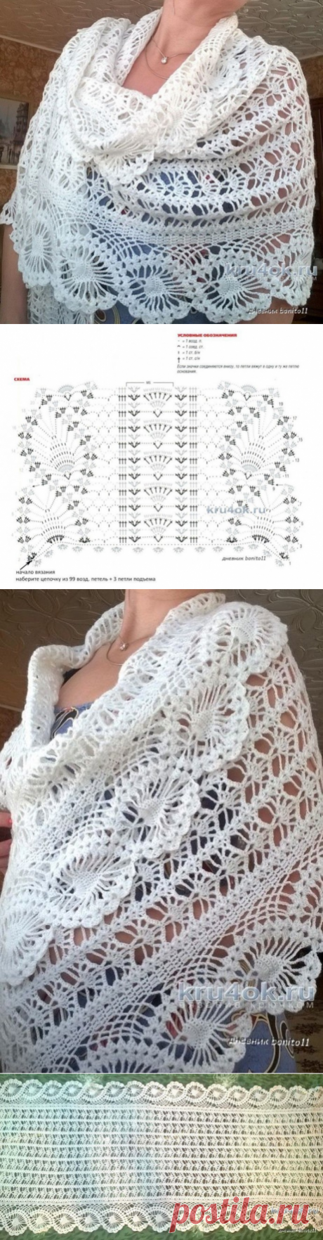 Роскошный нежнейший палантин от Елены Шевчук