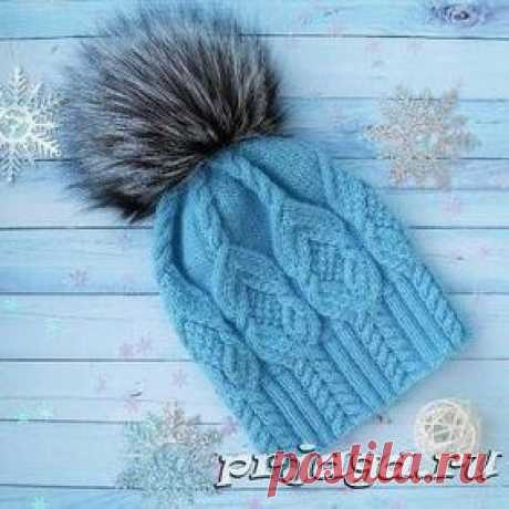 Шапочка с красивым узором