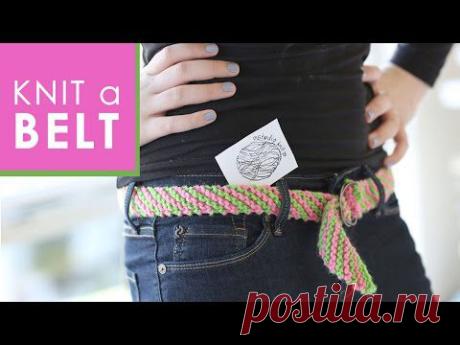How to Knit a BELT - Easy For Beginning Knitters