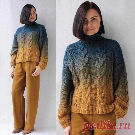 10 красивейших моделей, связанных из секционной пряжи | Только handmade | Яндекс Дзен.Идеи.