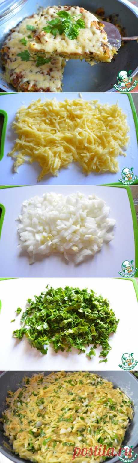 Картофельный пирог на сковороде