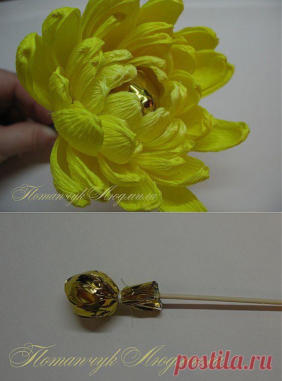 Мастер-класс по свит-дизайну. Конфетная хризантема. / Флористика, топиарии / PassionForum - мастер-классы по рукоделию